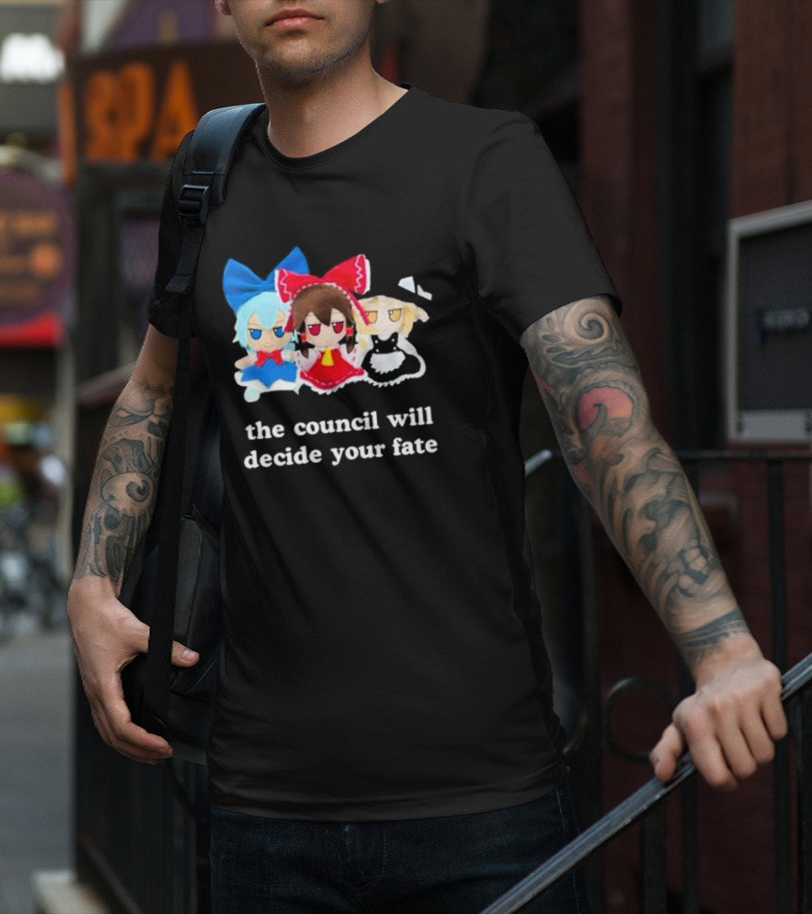 Panzer Chan Cirno Marisa Reimu The Council Will Decide Your Fate T-Shirt