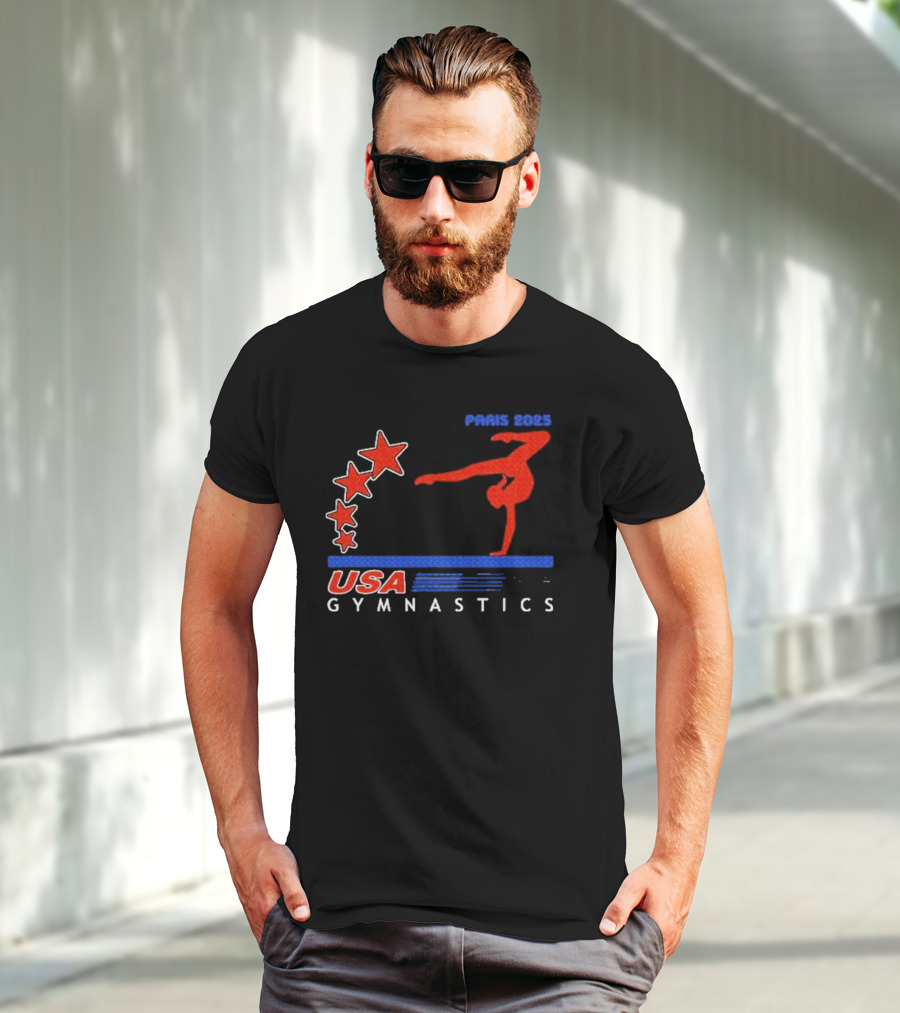 Paris 2025 USA Gymnastics Stars T-Shirt