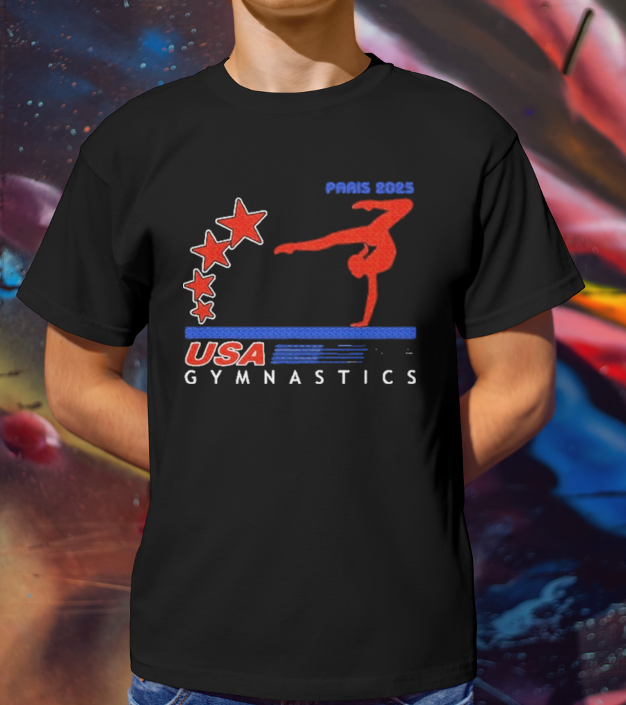 Paris 2025 USA Gymnastics Stars T-Shirt