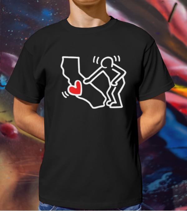 Patti Lapel Sending Love La California Heart Icon T-Shirt