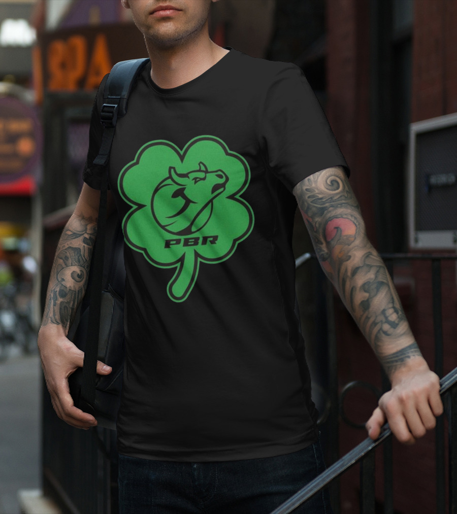 PBR Bull Head Clover Emblem T-Shirt