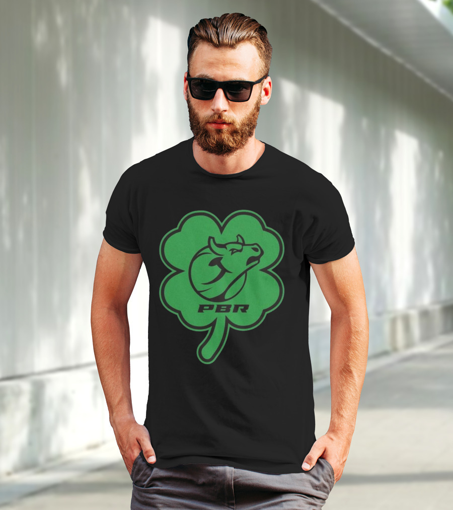 PBR Bull Head Clover Emblem T-Shirt
