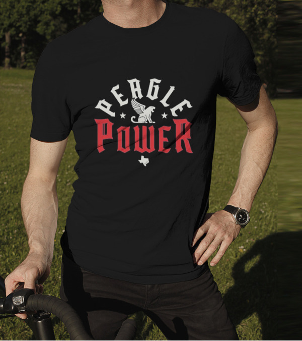 Peagle Power Winged Griffin Texas Baseball T-Shirt