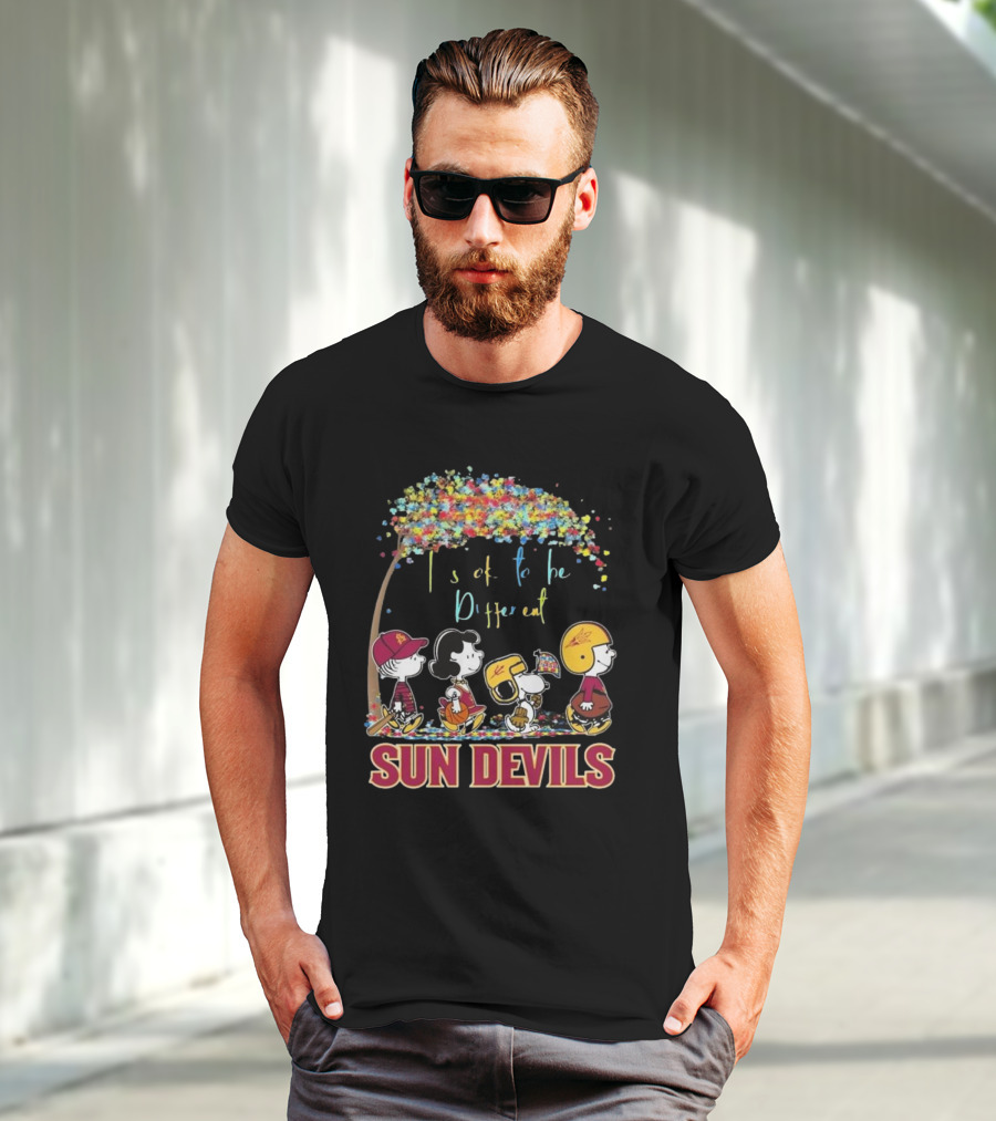 Peanuts It’s Ok To Be Different Arizona State Sun Devils T-Shirt