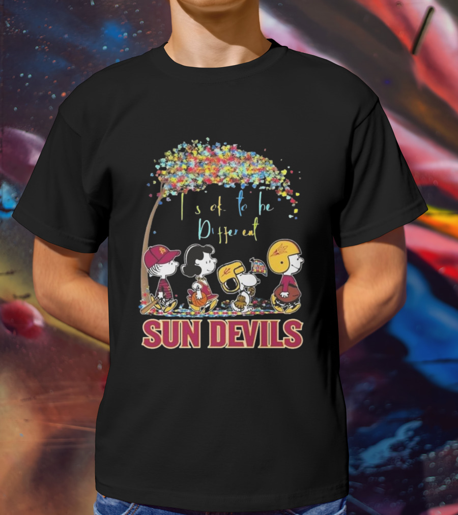 Peanuts It’s Ok To Be Different Arizona State Sun Devils T-Shirt