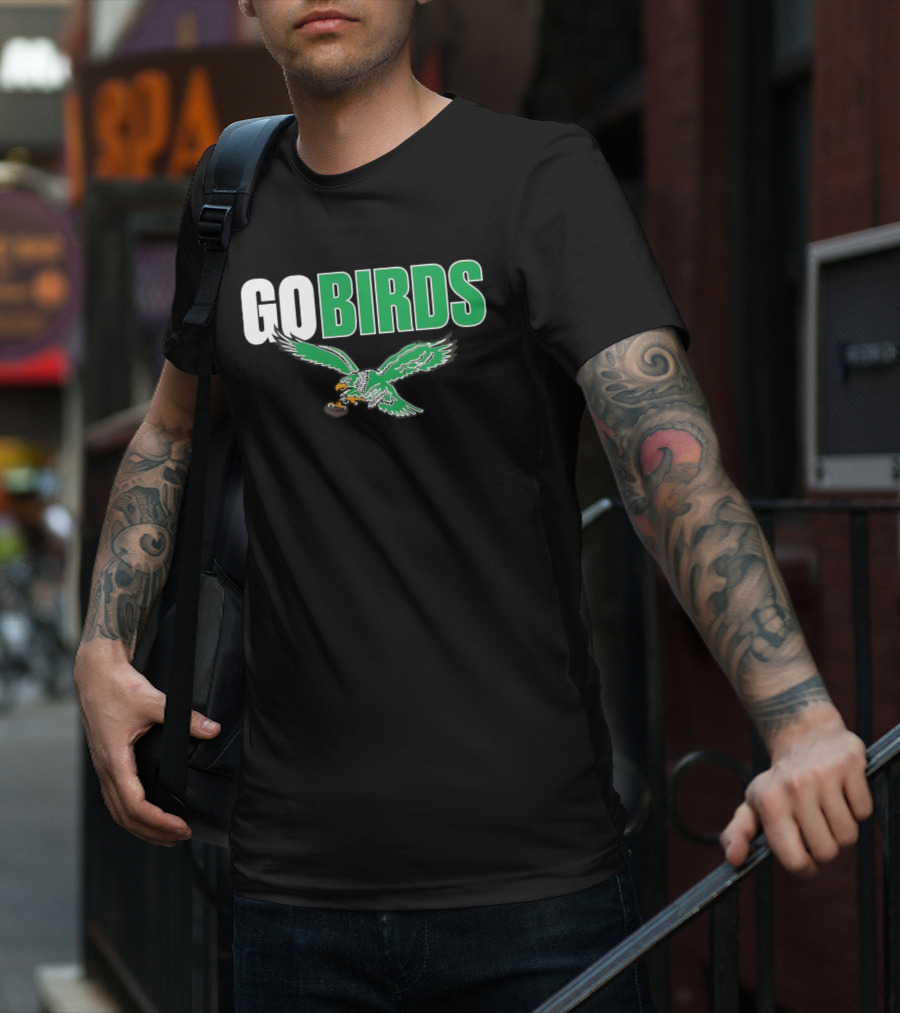 Philadelphia Eagles Go Birds Flying Eagle Emblem T-Shirt