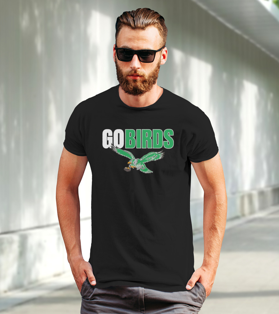 Philadelphia Eagles Go Birds Flying Eagle Emblem T-Shirt