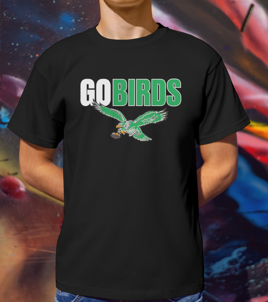 Philadelphia Eagles Go Birds Flying Eagle Emblem T-Shirt