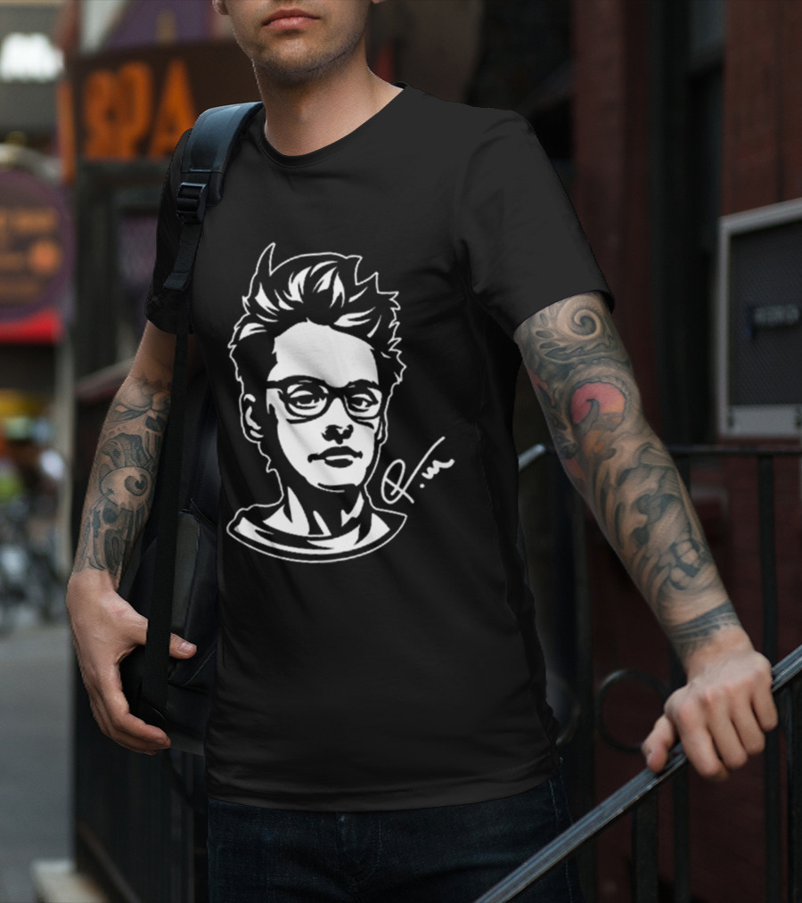 Petteri Mäkiranta Signature Illustration With Glasses And Spiky Hair T-Shirt