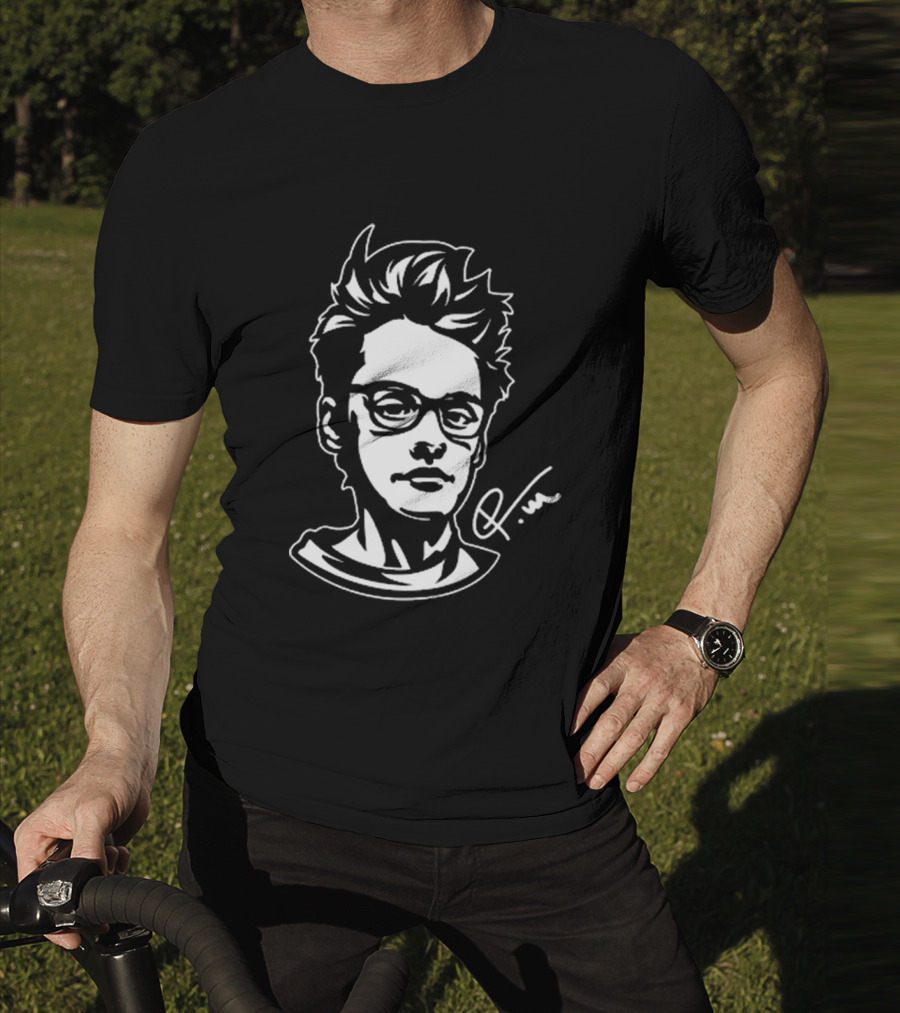 Petteri Mäkiranta Signature Illustration With Glasses And Spiky Hair T-Shirt