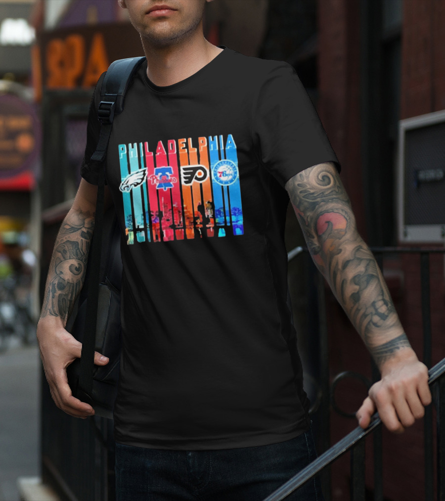 Philadelphia Eagles Phillies Flyers 76ers Sports 2025 T-Shirt