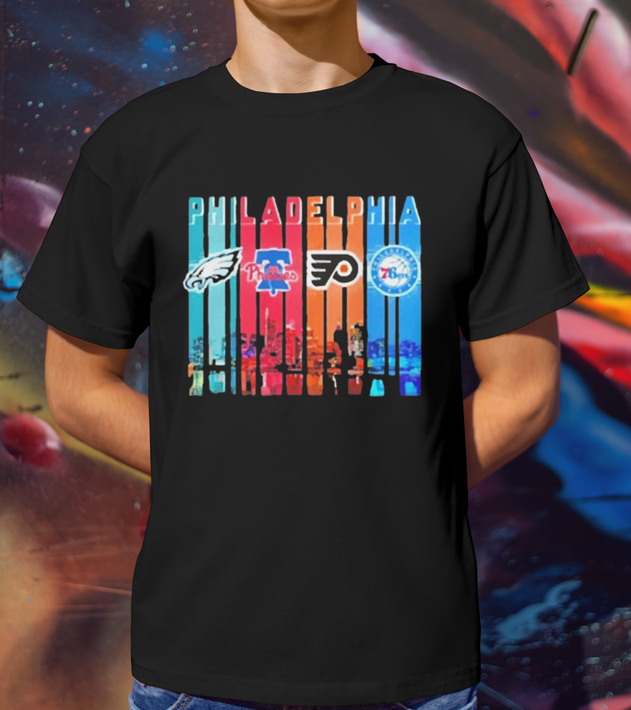 Philadelphia Eagles Phillies Flyers 76ers Sports 2025 T-Shirt