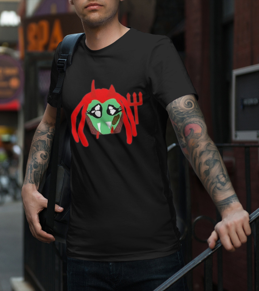 PlayboI CartI Whole Lotta Red Devil Mask Illustration T-Shirt
