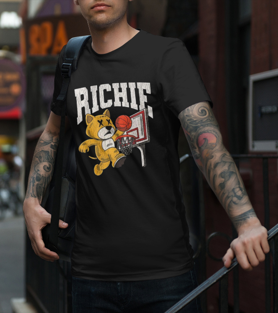 Richie Basketball Bear Dunk Playoff T-Shirt