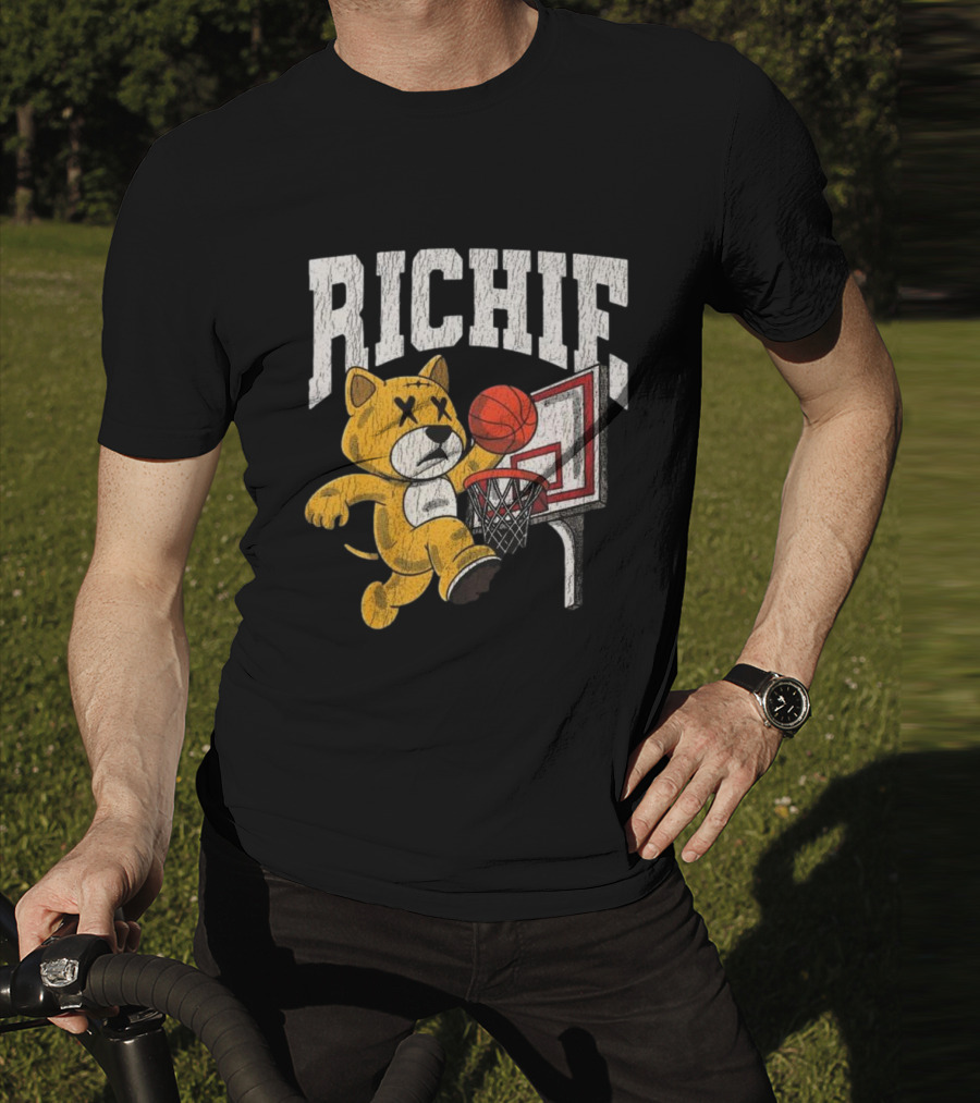 Richie Basketball Bear Dunk Playoff T-Shirt