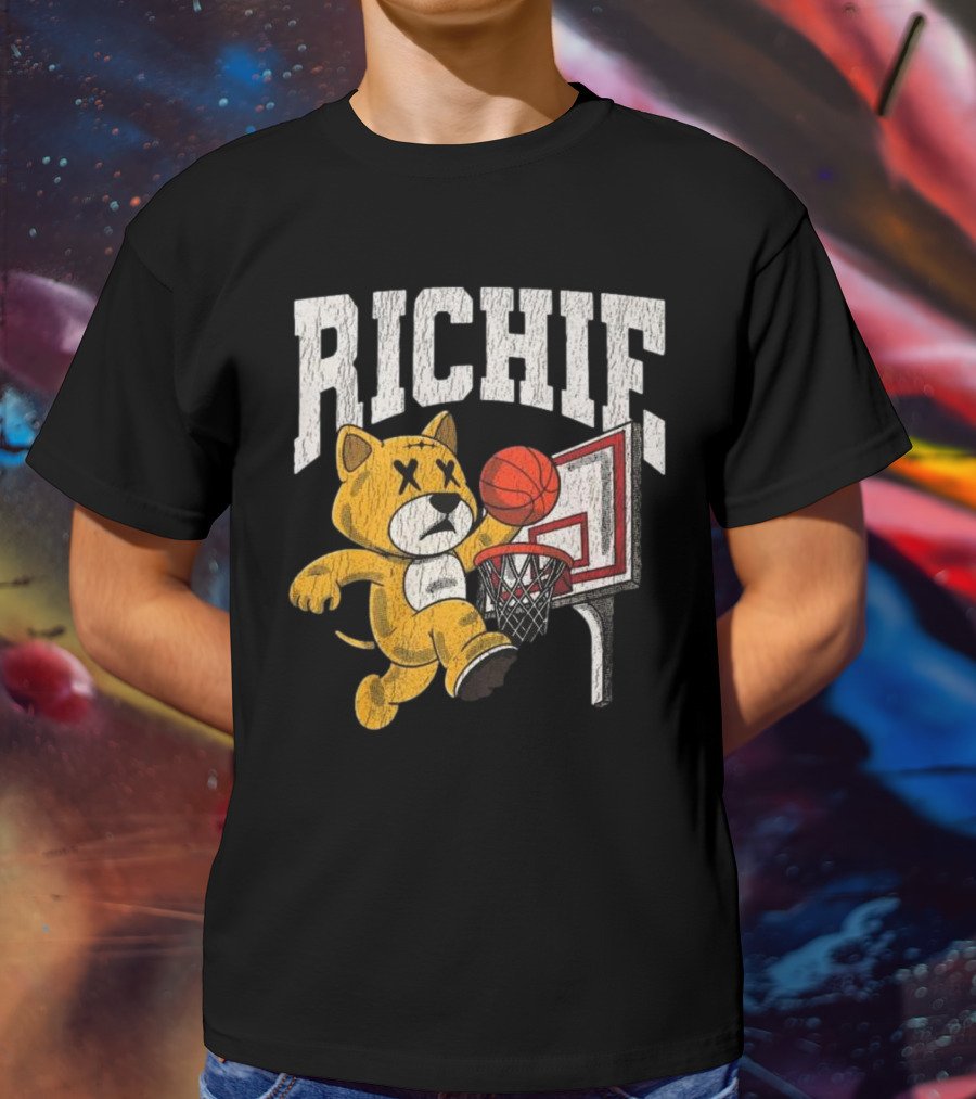 Richie Basketball Bear Dunk Playoff T-Shirt