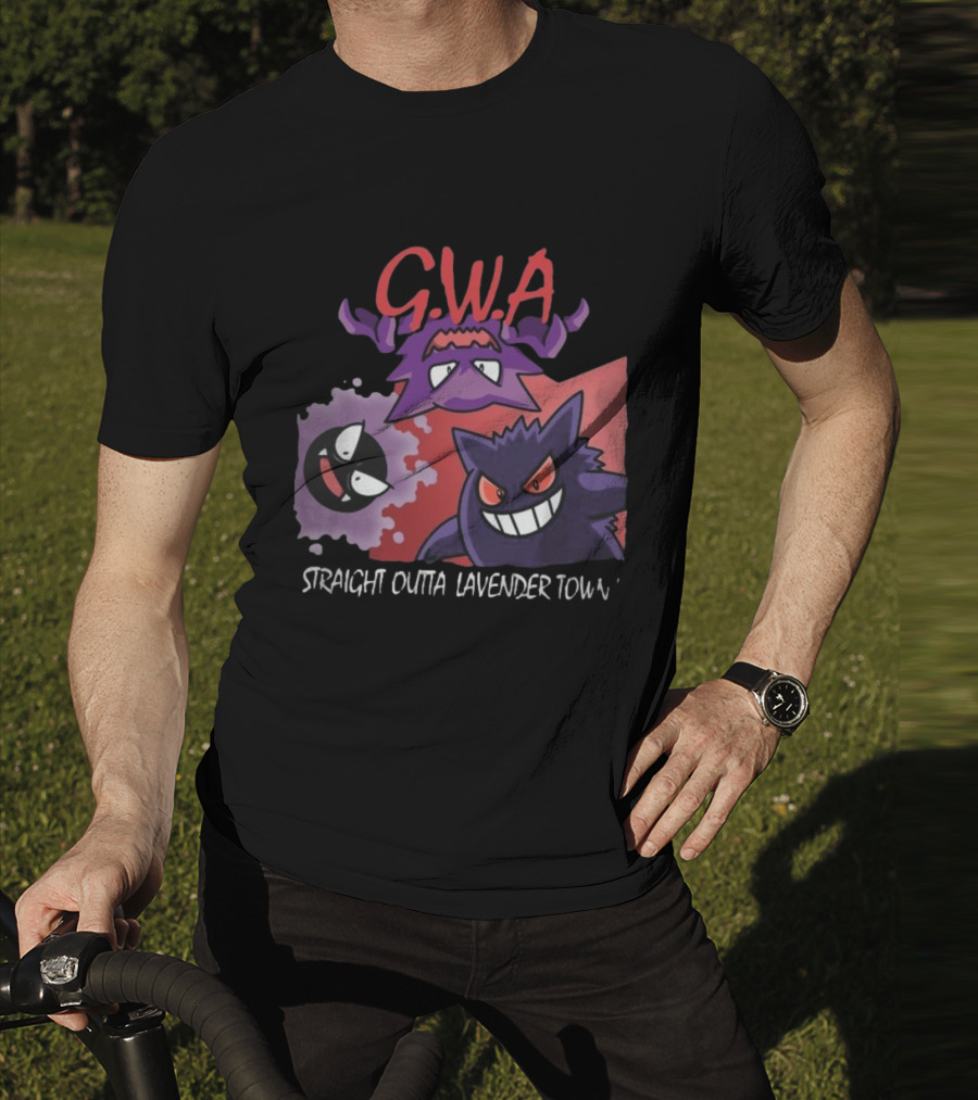 G.W.A Straight Outta Lavender Town Gengar Haunter Gastly T-Shirt