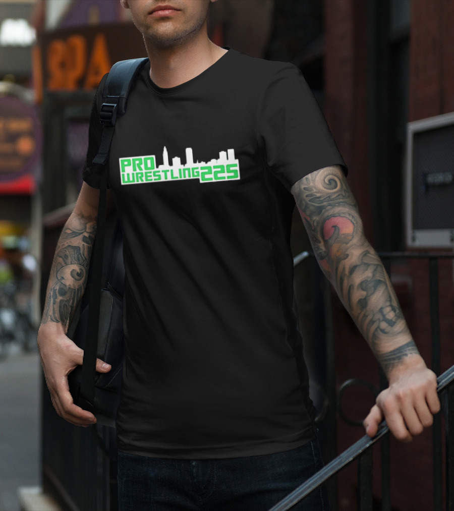 Pro Wrestling 225 Skyline Design T-Shirt