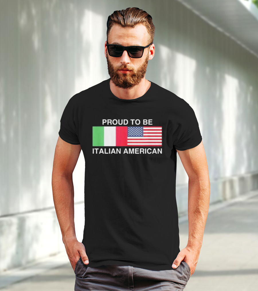 Proud To Be Italian American Flag USA Italy T-Shirt