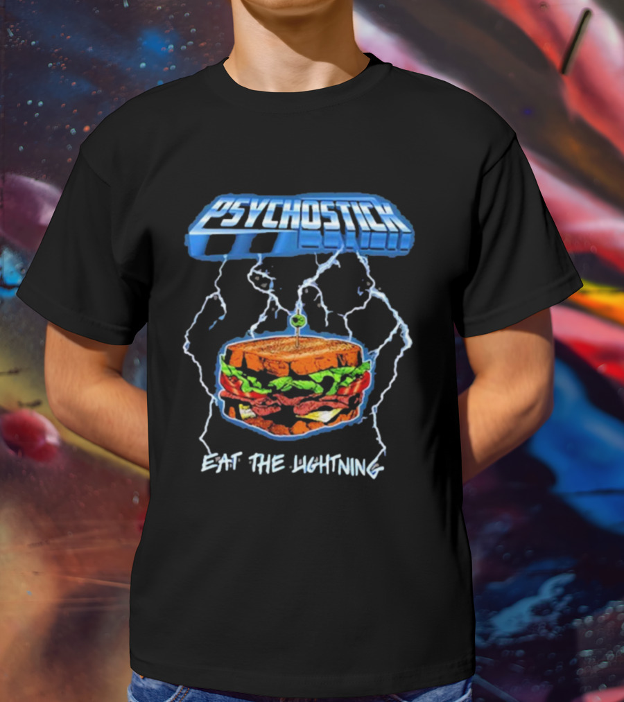 Psychostick Eat The Lightning Sandwich With Lightning Bolts T-Shirt