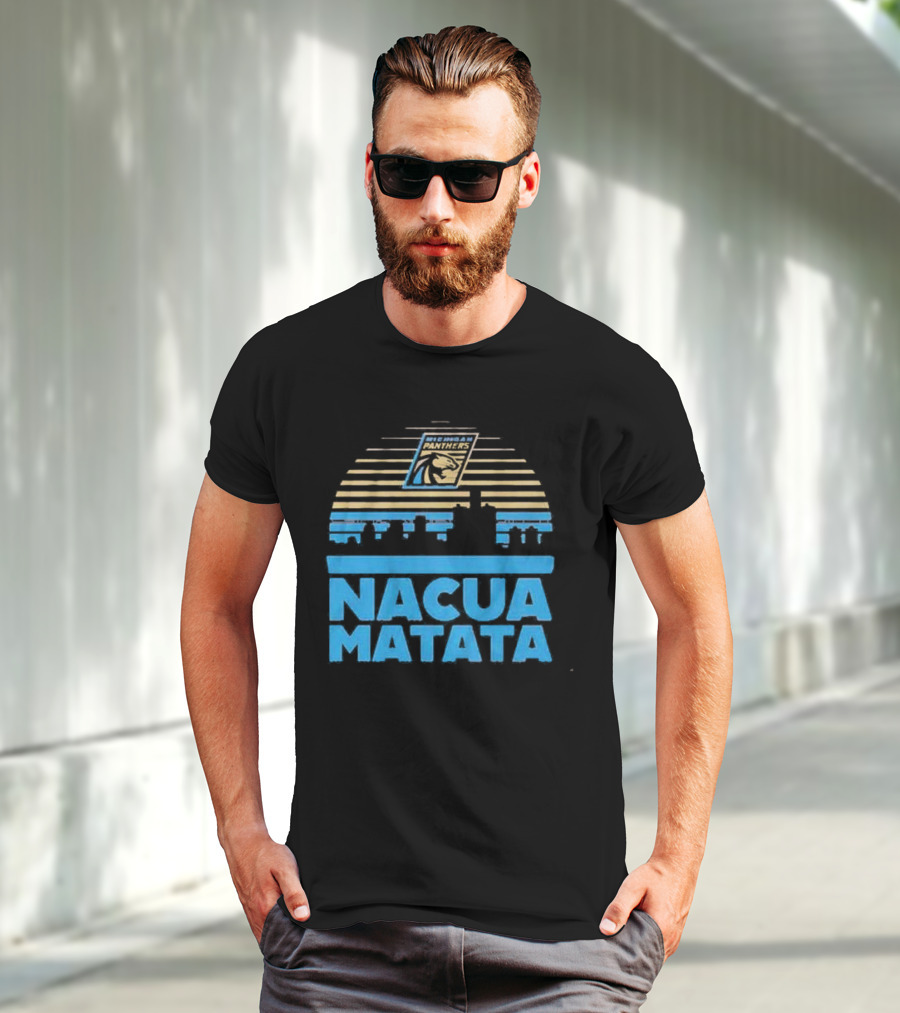 Nacua Matata Michigan Panthers Skyline Lion Icon T-Shirt