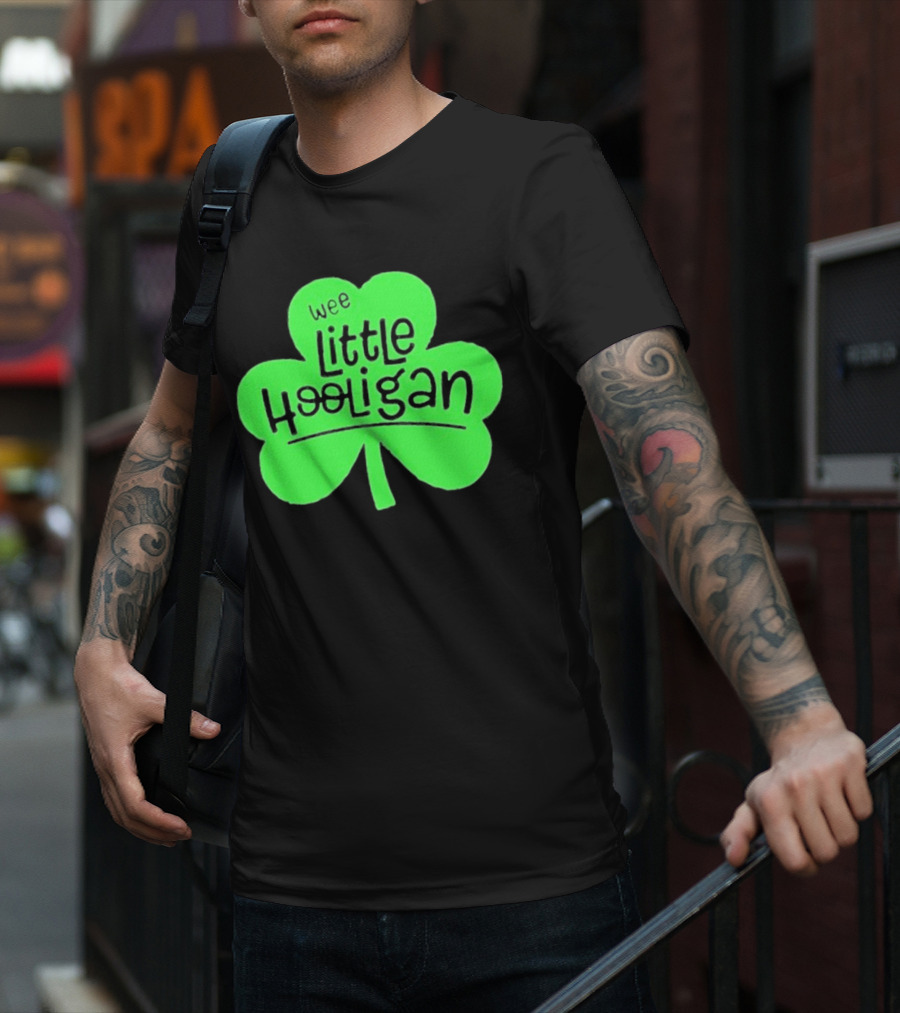 Wee Little Hooligan St Patricks Day Shamrock T-Shirt