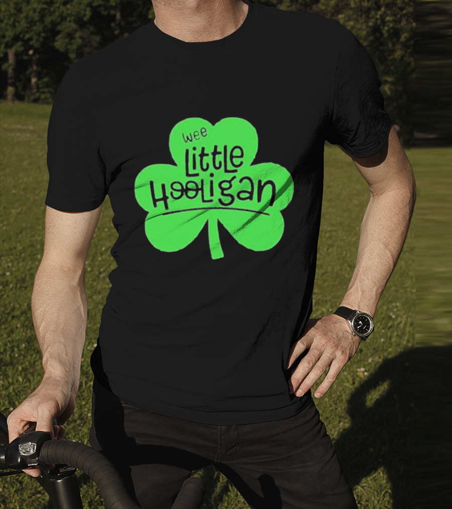 Wee Little Hooligan St Patricks Day Shamrock T-Shirt