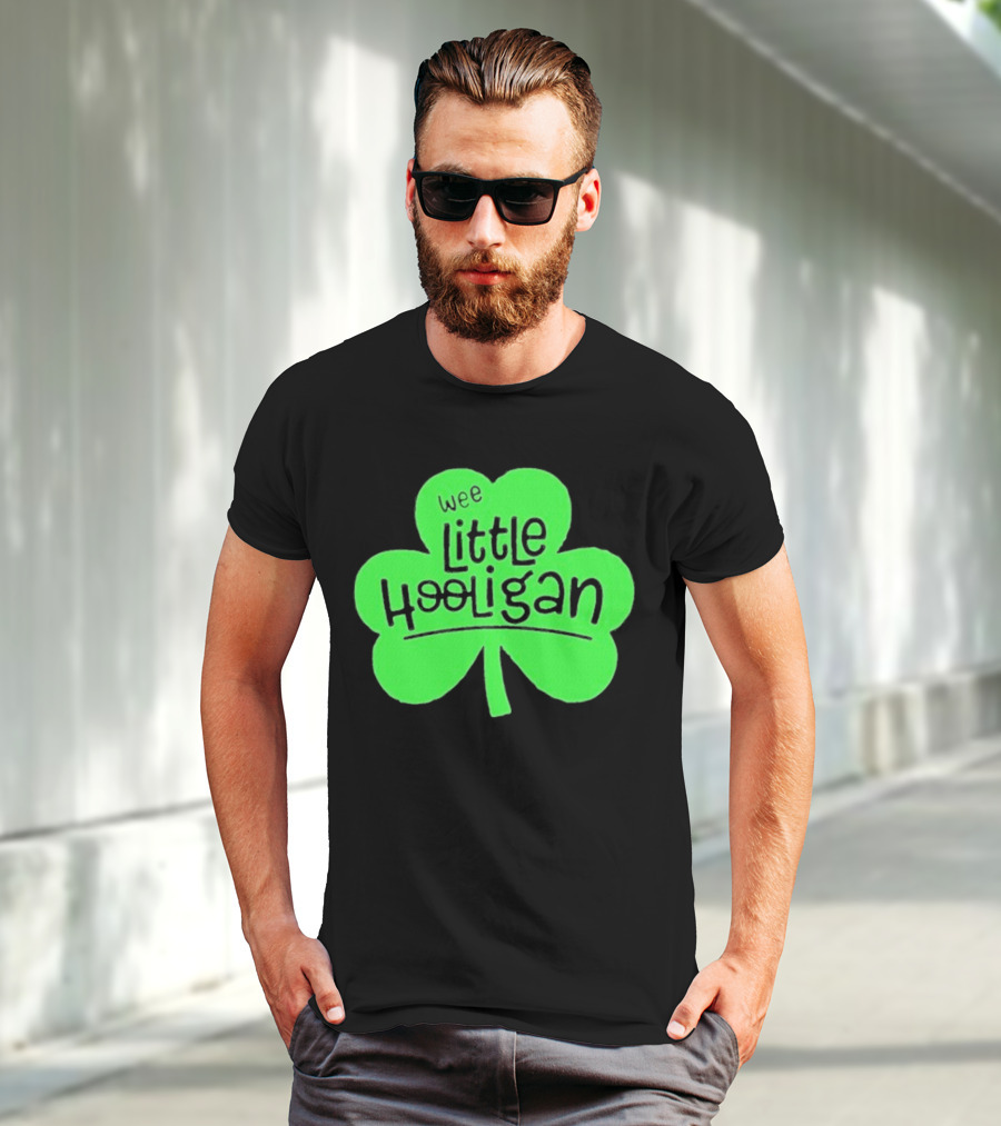 Wee Little Hooligan St Patricks Day Shamrock T-Shirt