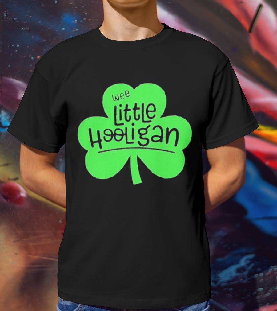 Wee Little Hooligan St Patricks Day Shamrock T-Shirt