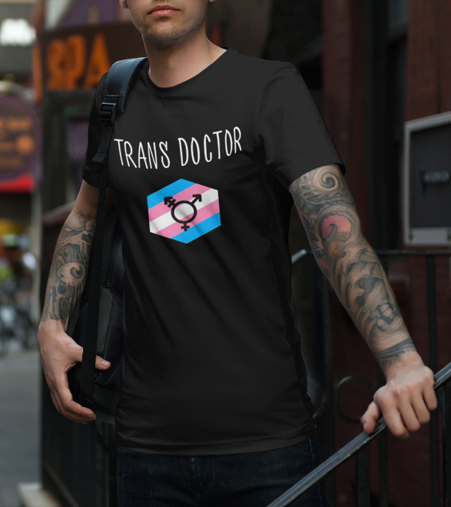 Trans Doctor Pride Symbol Hexagon T-Shirt