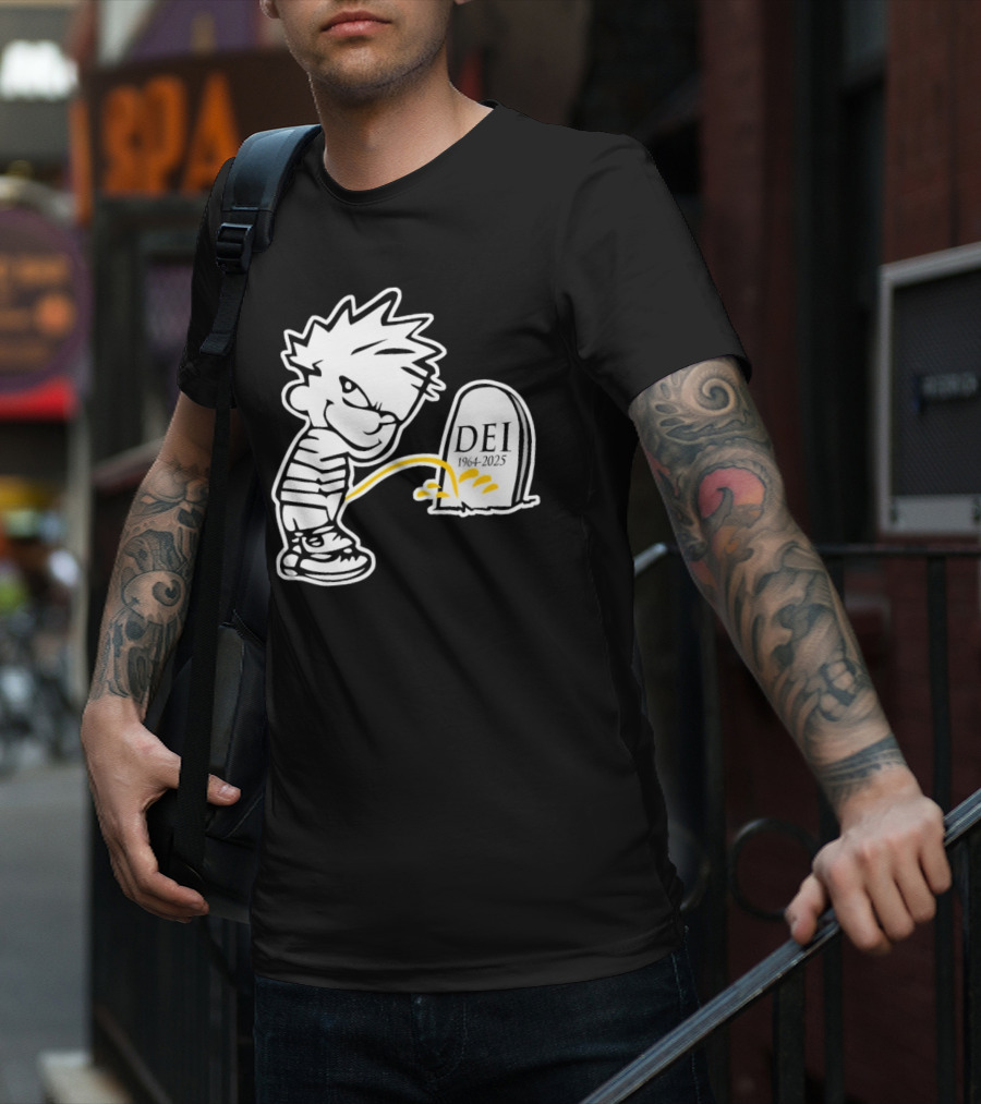 RIP DEI 1964-2025 Comic Tribute With Cartoon Character T-Shirt
