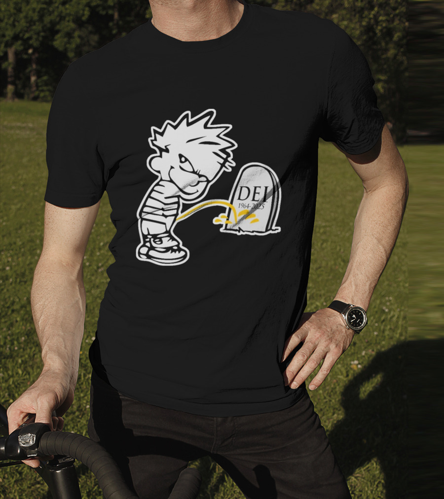 RIP DEI 1964-2025 Comic Tribute With Cartoon Character T-Shirt