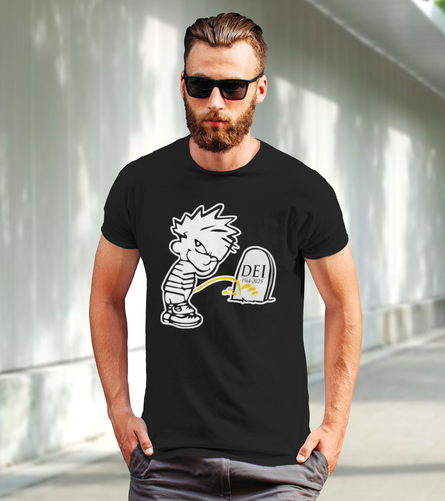 RIP DEI 1964-2025 Comic Tribute With Cartoon Character T-Shirt