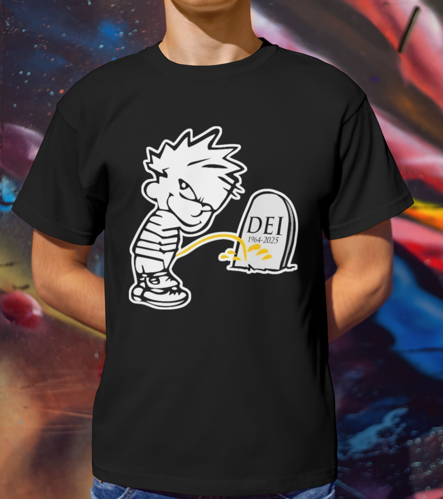 RIP DEI 1964-2025 Comic Tribute With Cartoon Character T-Shirt