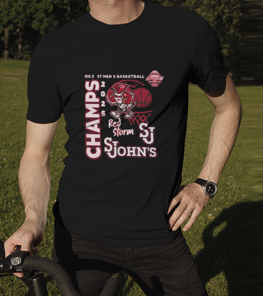 Big East Men's Basketball 2025 Champs St. John's Red Storm T-Shirt