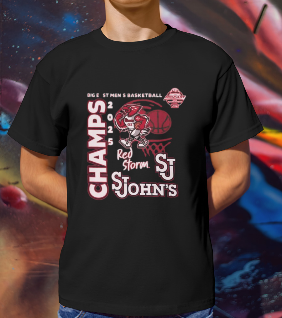 Big East Men's Basketball 2025 Champs St. John's Red Storm T-Shirt