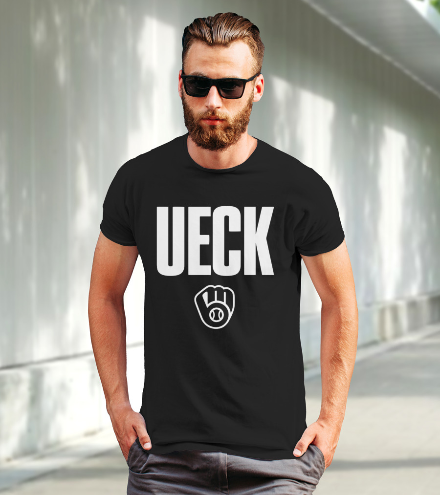 Milwaukee Brewers MLB Thank You UECK Baseball Glove Tribute T-Shirt