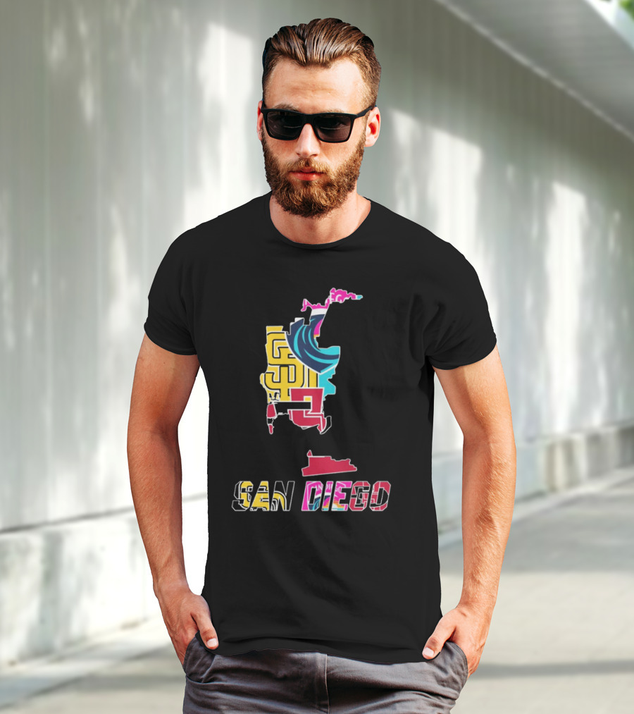 San Diego Padres Aztecs Wave Sports Team T-Shirt