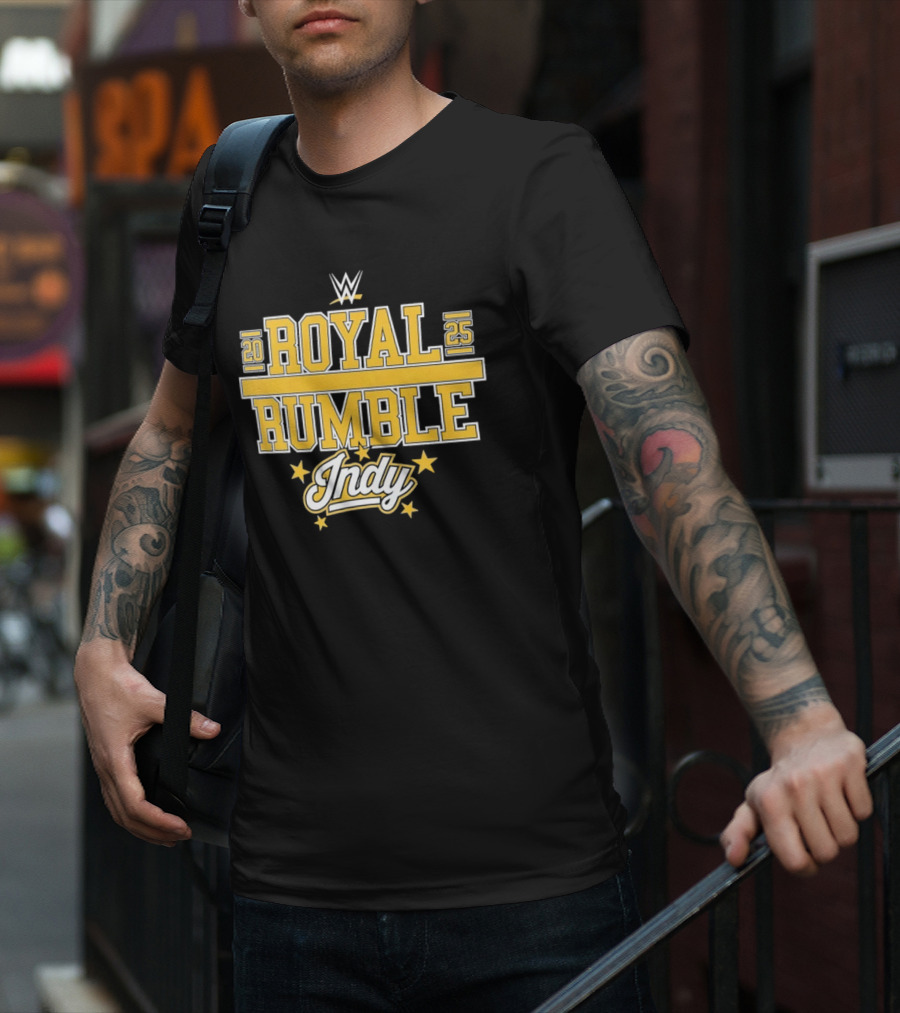 WWE Royal Rumble 2025 Indy Gold Stars T-Shirt