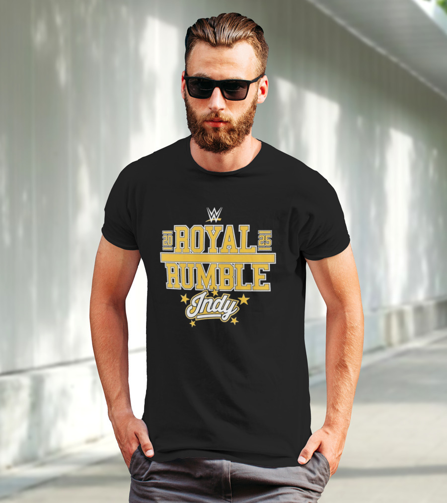 WWE Royal Rumble 2025 Indy Gold Stars T-Shirt