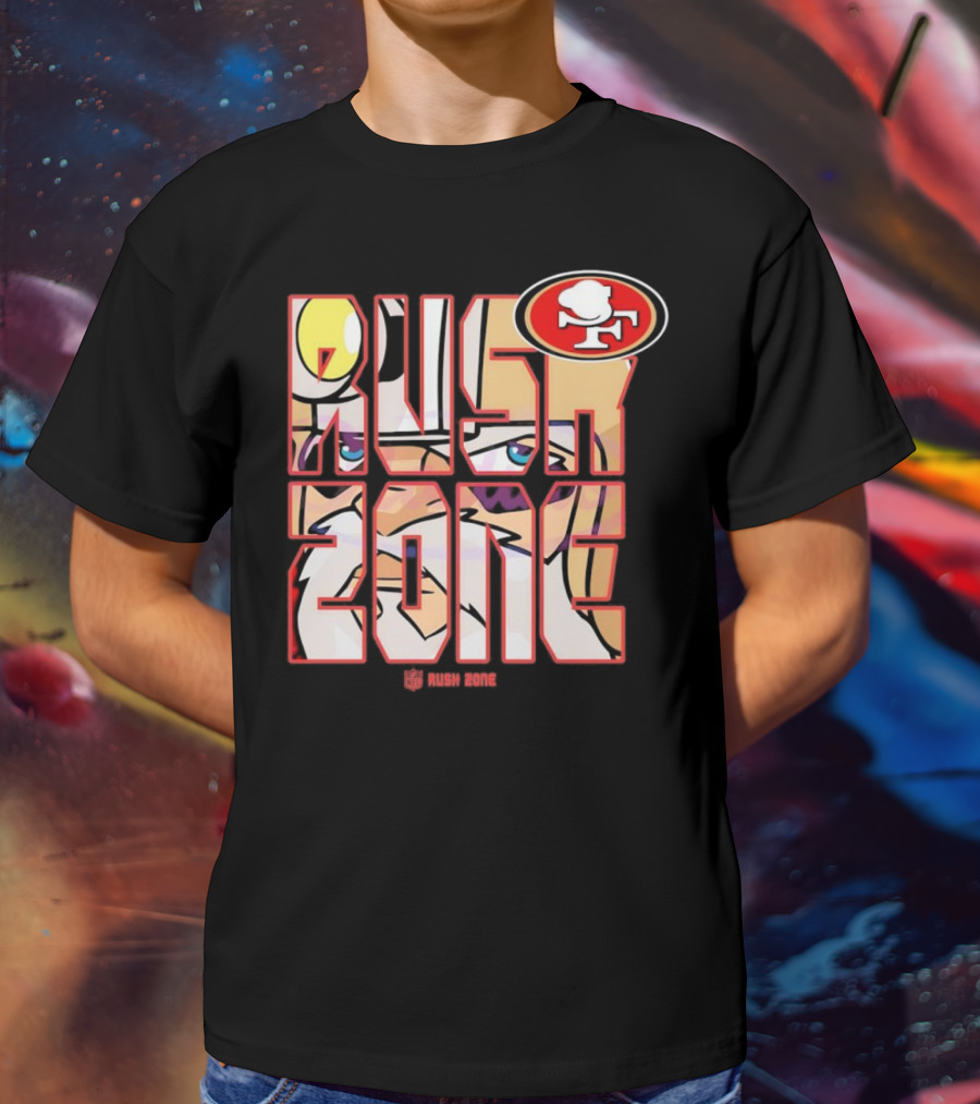 San Francisco 49ers NFL Rush Zone Cartoon Football T-Shirt