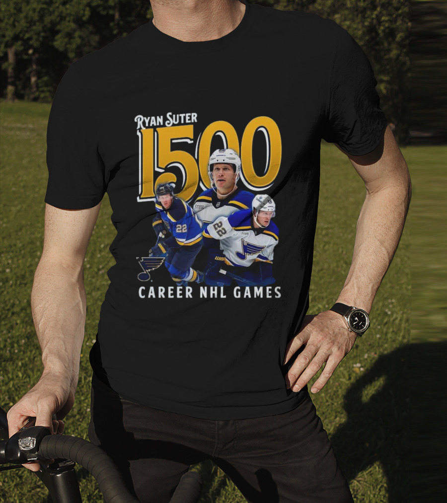 Ryan Suter St. Louis Blues 1500 Career NHL Games Celebration T-Shirt