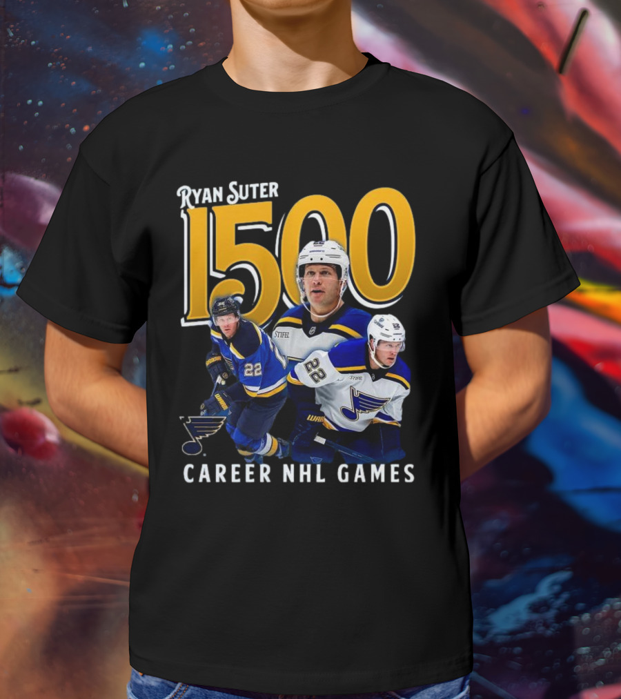 Ryan Suter St. Louis Blues 1500 Career NHL Games Celebration T-Shirt