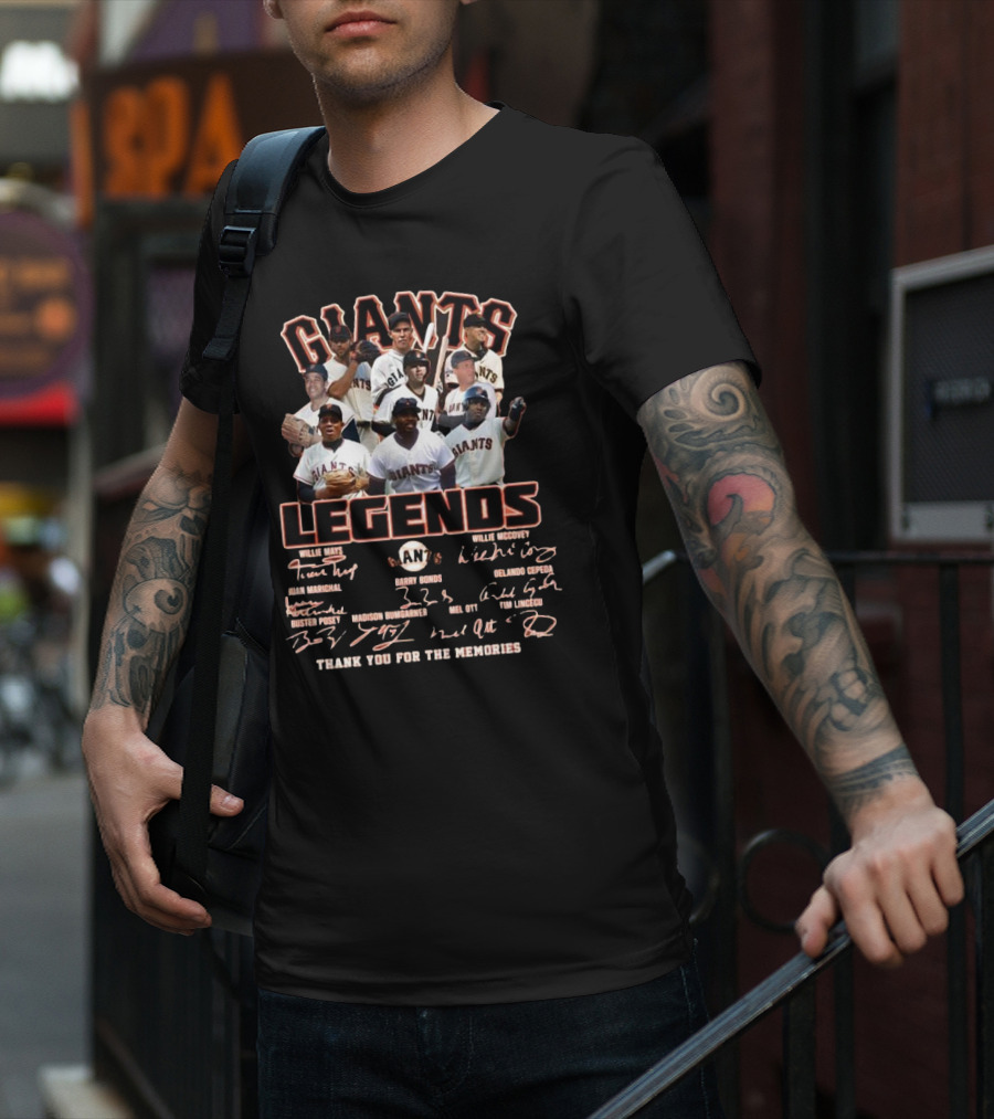 San Francisco Giants Legends Thank You For The Memories Signatures 2025 T-Shirt
