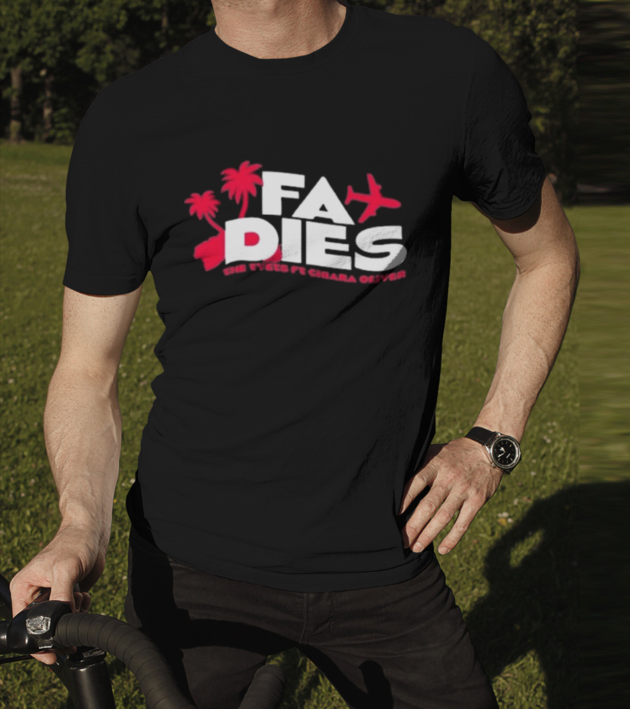 Fa Dies One Speed Ft. Chiara Oliver Palm Trees And Airplane T-Shirt