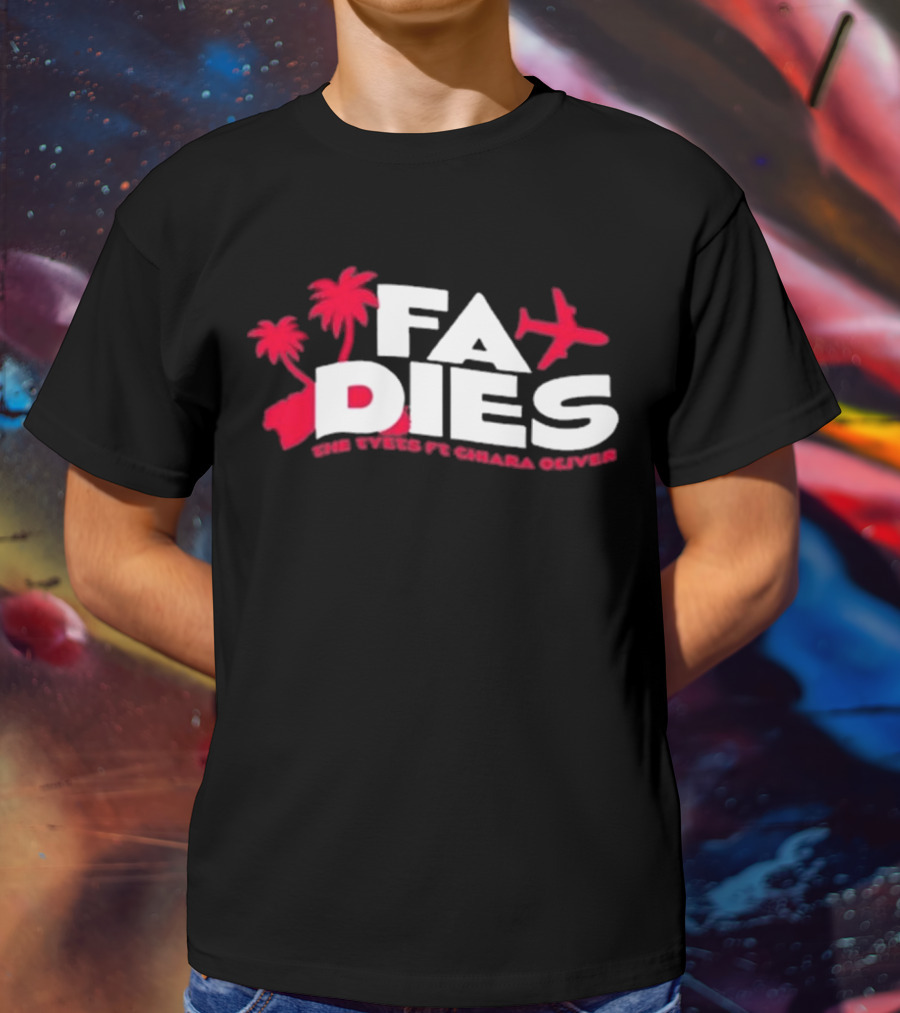 Fa Dies One Speed Ft. Chiara Oliver Palm Trees And Airplane T-Shirt