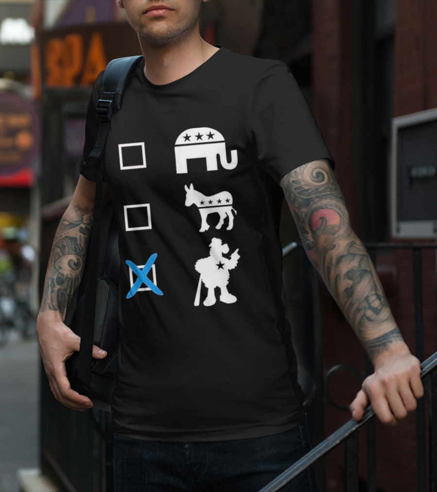 Schwarbocrat Philitical Aphiliation Elephant Donkey Duck Star Boxes T-Shirt