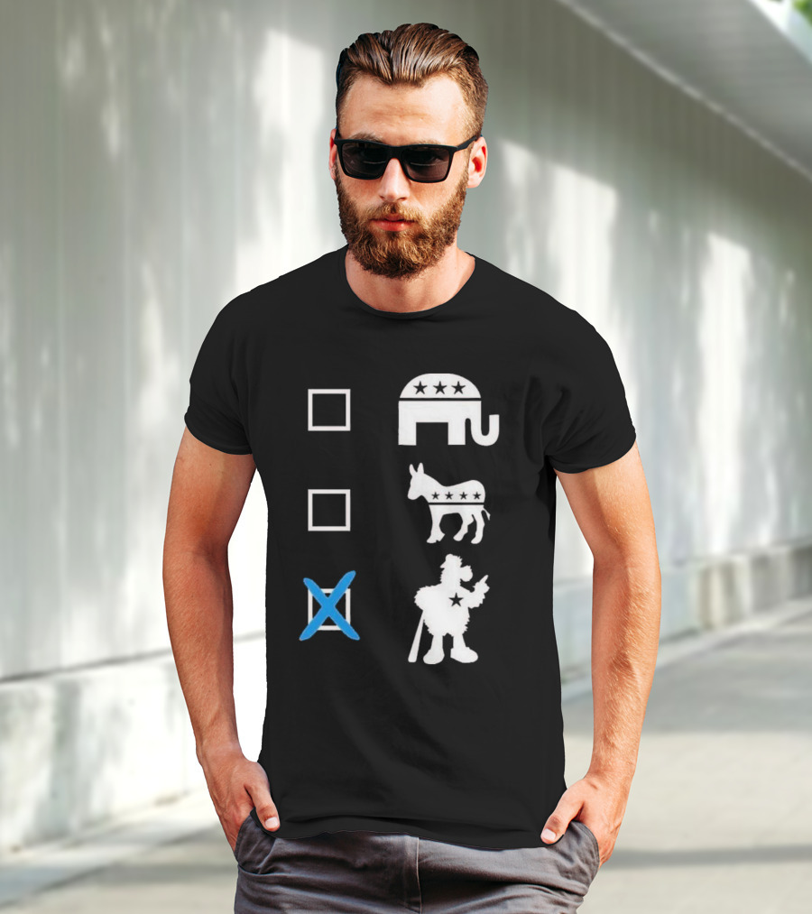 Schwarbocrat Philitical Aphiliation Elephant Donkey Duck Star Boxes T-Shirt