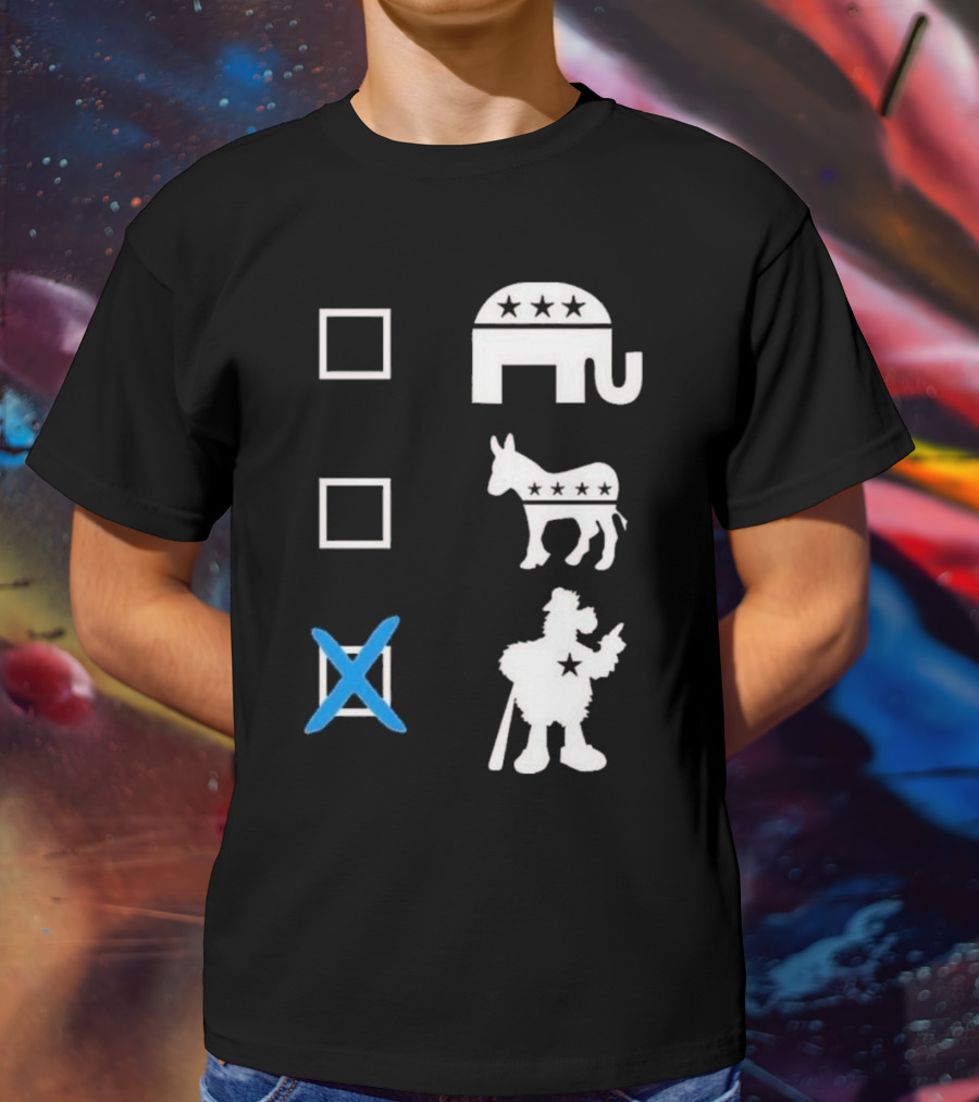 Schwarbocrat Philitical Aphiliation Elephant Donkey Duck Star Boxes T-Shirt
