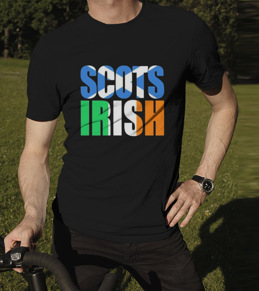 Scots Irish Flag Scottish Saltire Irish Tricolor T-Shirt